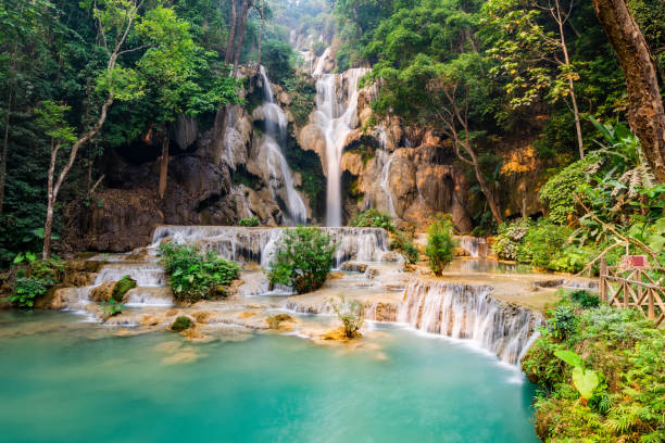 istock Tad Kwang Si Waterfall in summer 1143366132