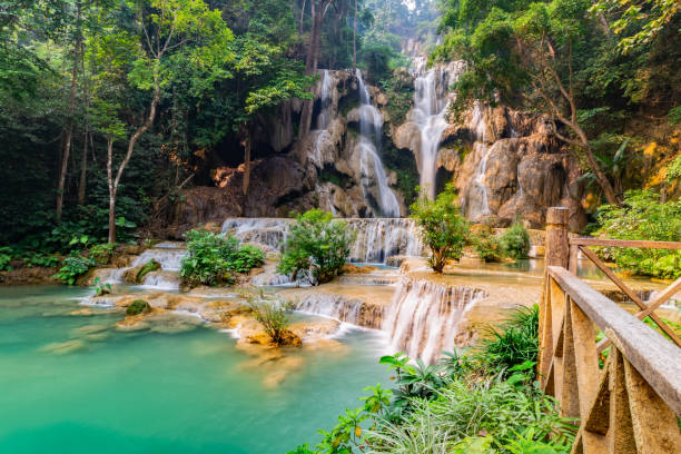 istock Tad Kwang Si Waterfall in summer 1143366262