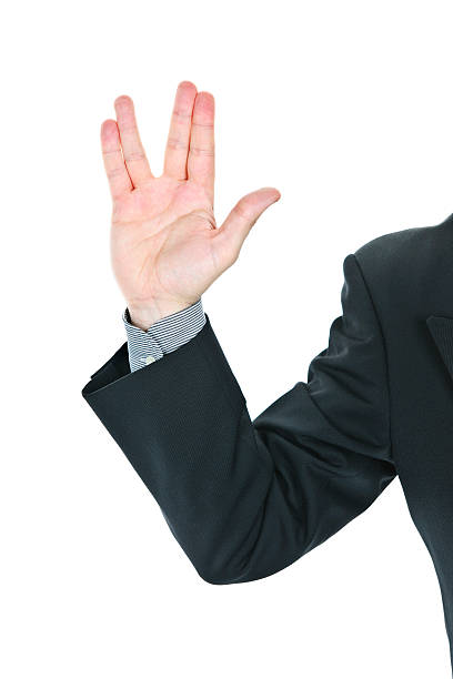 Man giving Vulcan salute  vulcan salute stock pictures, royalty-free photos & images