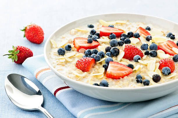 istock Bowl of oatmeal with berries 114337585