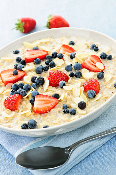istock Bowl of oatmeal with berries 114337587