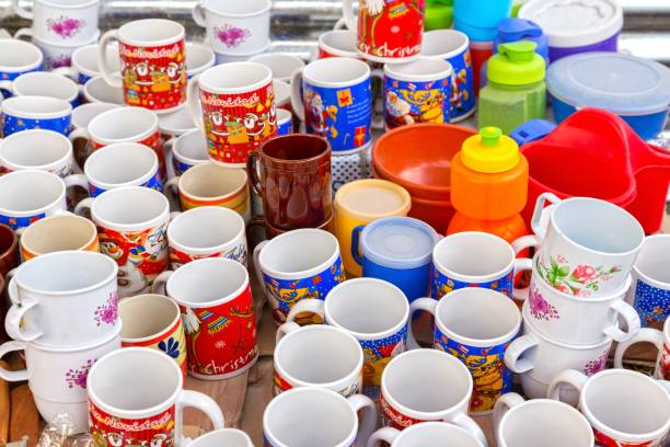 istock Assorted Tea and Coffee Cups with Christmas Motif 1143376685
