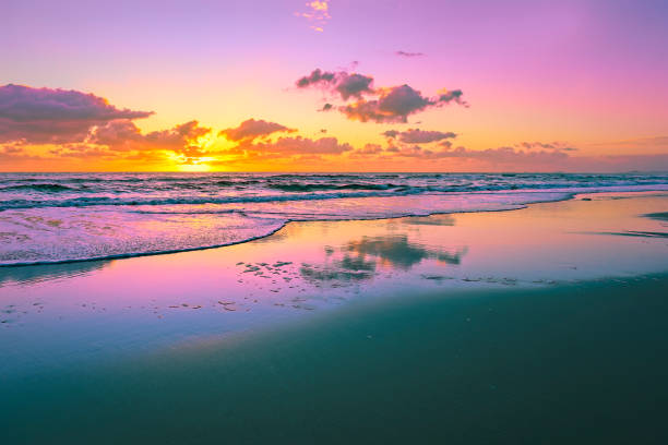 Sunrise over the Pacific Ocean in Queensland