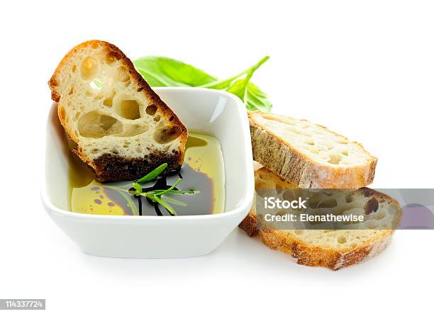 Pane Olio Doliva E Aceto - Fotografie stock e altre immagini di Olio d'oliva - Olio d'oliva, Aceto balsamico, Pane