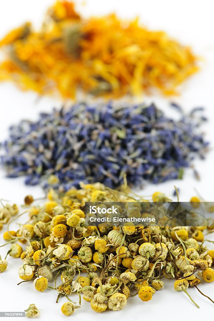 Dried medicinal herbs  Alternative Medicine Stock Photo