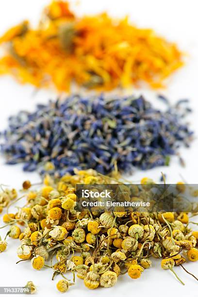 Dried Medicinal Herbs Stock Photo - Download Image Now - Alternative Medicine, Bud, Chamomile