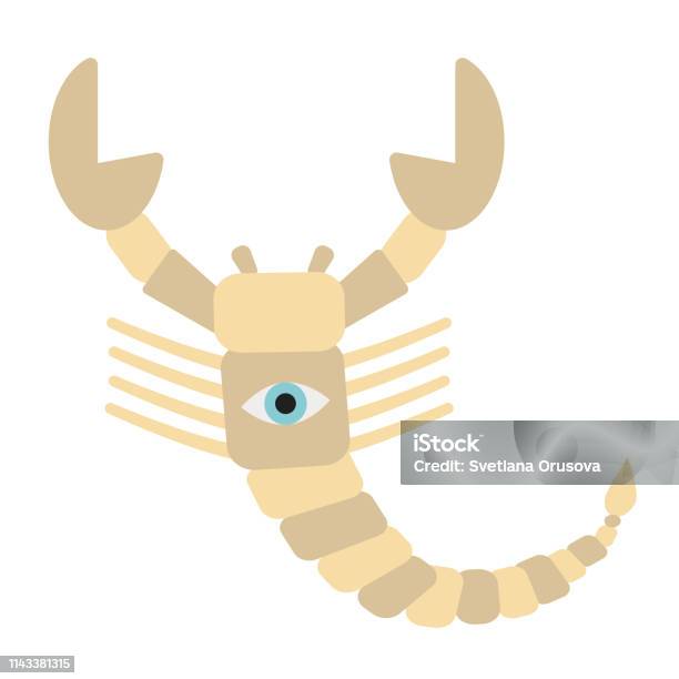 Scorpio Flat Illustration On White Stock Illustration - Download Image Now - Abstract, Animal, Art