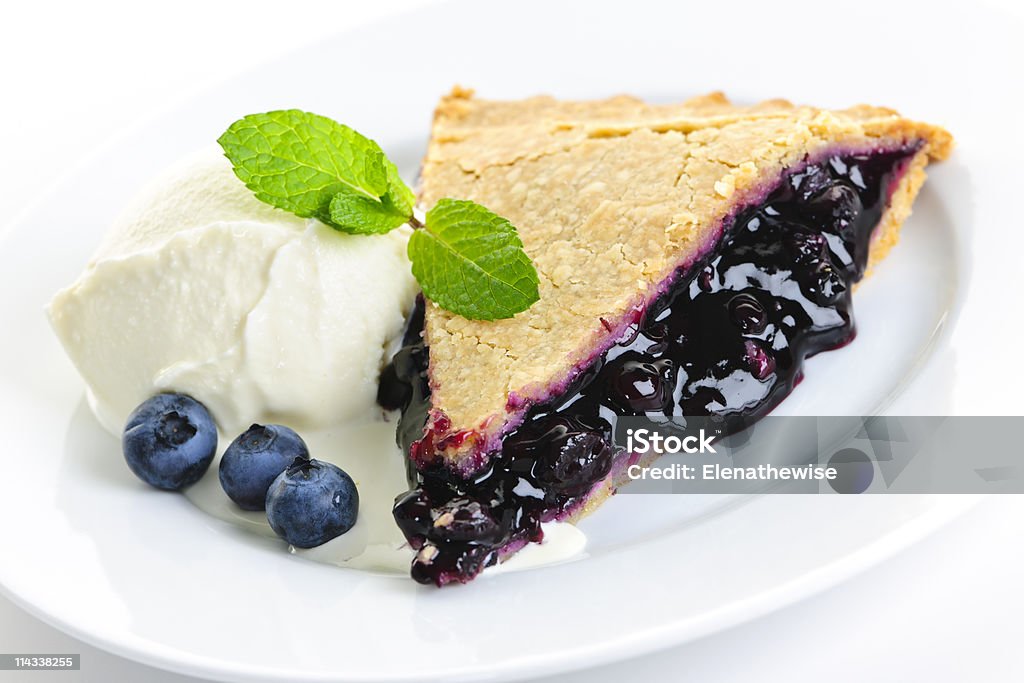 Blaubeerkuchen slice - Lizenzfrei Blaubeerkuchen Stock-Foto