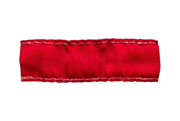 istock red clothing label isolated on white background 1143390031