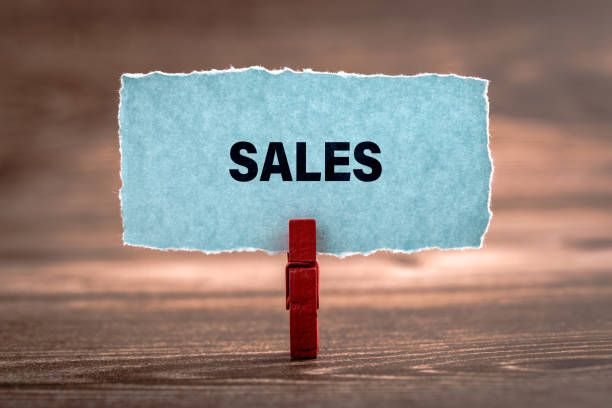 istock Sales word in the paper 1143392425