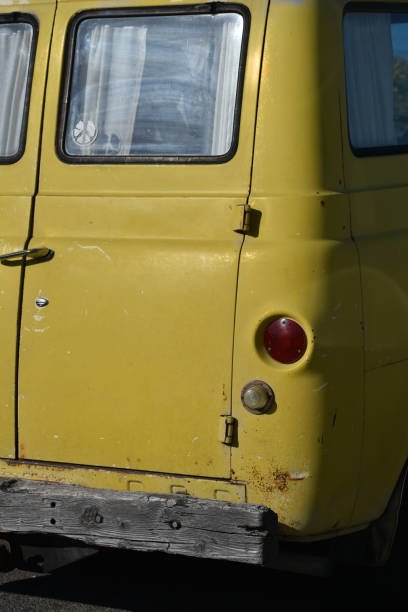 istock Yellow Surf Van with Wood Bumper 1143396233