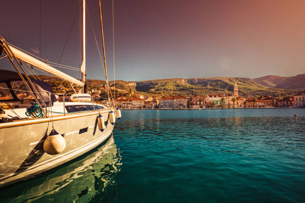 istock moored sailboat in the harbor 1143403200