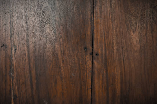 istock Wood table floor with natural pattern texture. Empty template  wood board can be used as background. 1143405485