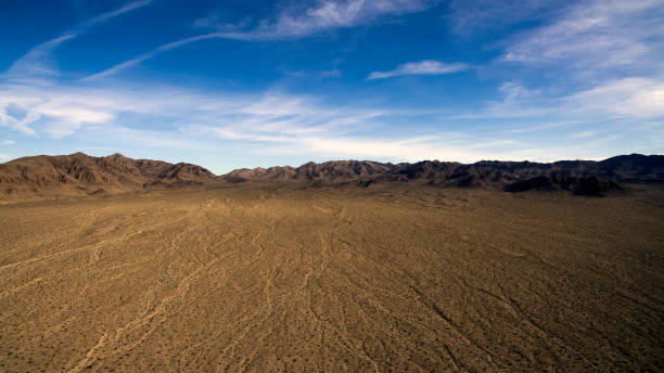 istock Drone view of a desert field 1143406238