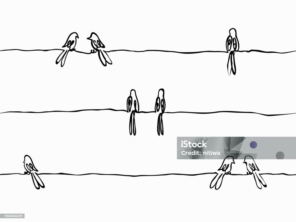 Simple Black And White Childish Hand Drawn Continuous Line Art Bird Seamless Pattern Wallpaper Texture Banner Label Background Vector Design Stock Illustration - Download Image Now - iStock Simple Black And White Childish Hand Drawn Continuous Line Art Bird Seamless Pattern Wallpaper Texture Banner Label Background Vector Design Stock Illustration - Download Image Now - iStock