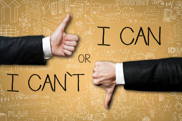istock I CAN or I CAN`T / Yellow background concept (Click for more) 1143410258