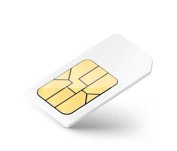 макет чипа sim-карты. - sim card stock illustrations