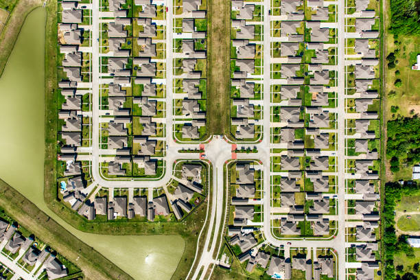 istock Large Suburban Community From Above. 1143413055