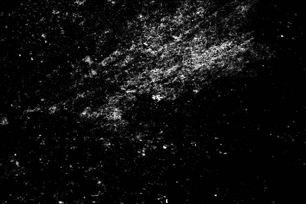 istock Texture of scratches, cracks, chips. Monochrome abstract grunge background. Black and white pattern of old surface. Template for texturing posters, business cards, labels, icons 1143413906
