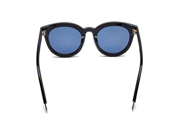 istock Blue lens sunglasses on white background 1143415047