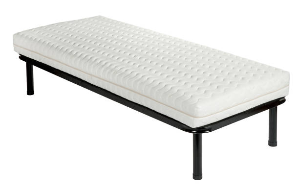 istock Orthopaedic bed set with metal frame and mattress 1143418505