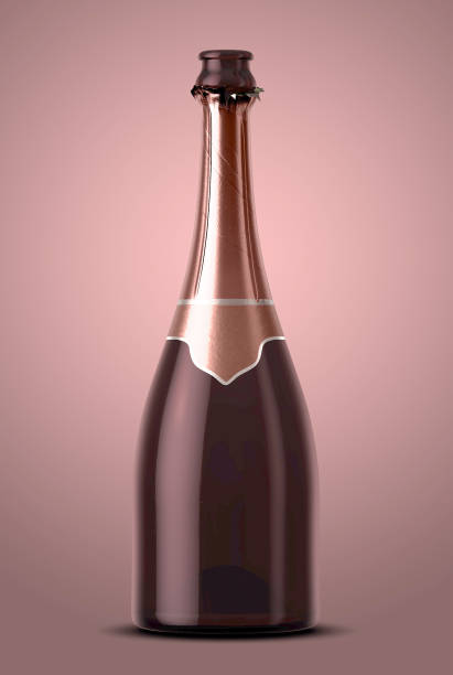 шампанское бутылка открыть - champagne pink bottle isolated стоковые фото и изображения