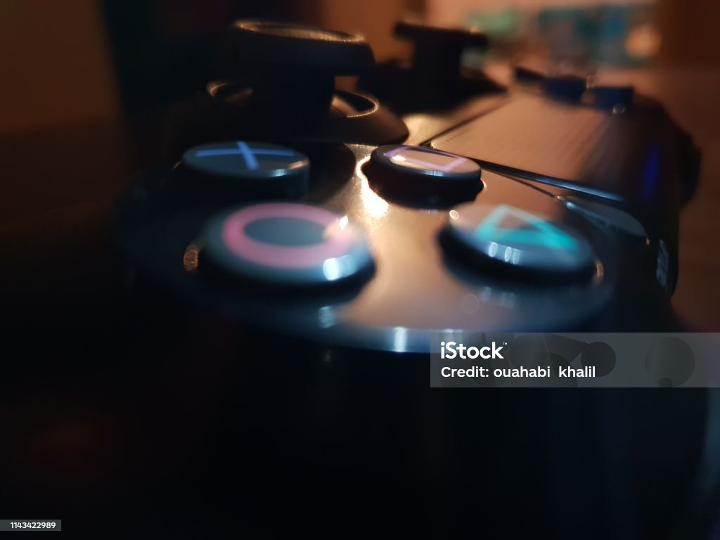 ps4 controller bechar,Algeria 11 April 2019 : ps4 controller Joystick Stock Photo