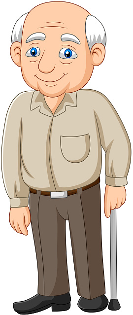 Cartoon Senior Elderly Old Man Stock Illustration - Download Image Now -  Adult, Aging Process, Beauty - iStock