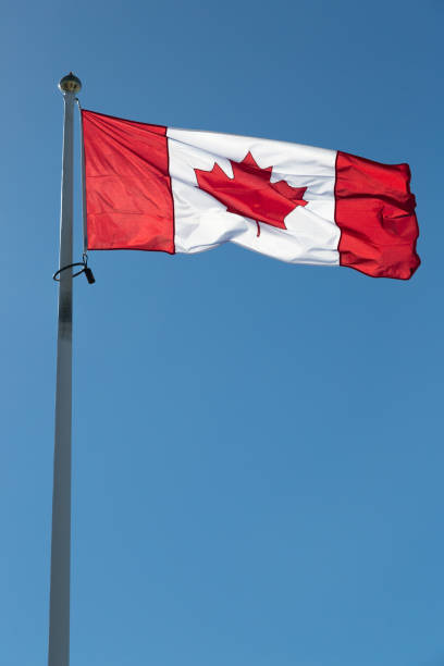 istock The Canadian Flag on a Falgpole 1143427538