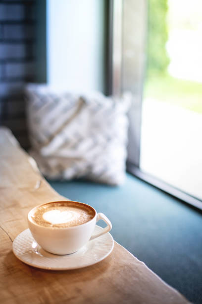 istock Morning scene with white cappuccino cup 1143429319