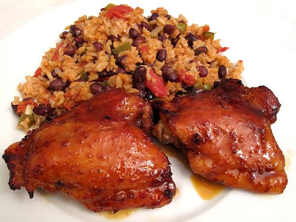 istock Chicken Thighs With Rice and Beans 114343153