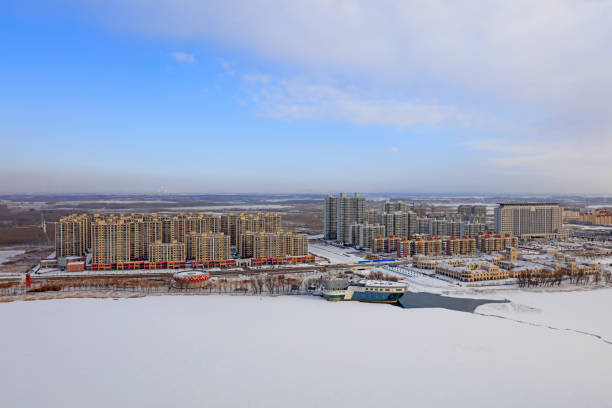 Snow scene in the city, China
