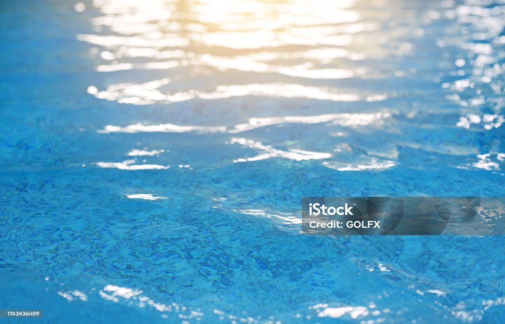 Reflecting Pool Rips Abstract Ripples On Wimming Pool Surface With Light Reflection Stock ...