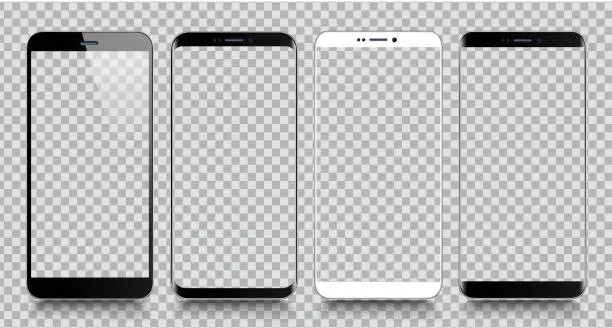 Vector illustration of Smartphone. Mobile phone Template. Telephone. Realistic vector illustration of Digital devices