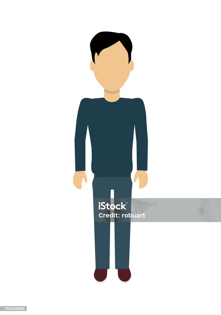 Normal Guy Template Man Character Template Vector Illustration Stock Illustration ...
