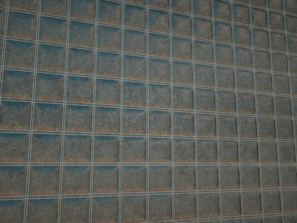 istock Leather stitched square grey texture or background with bumps 1143439087
