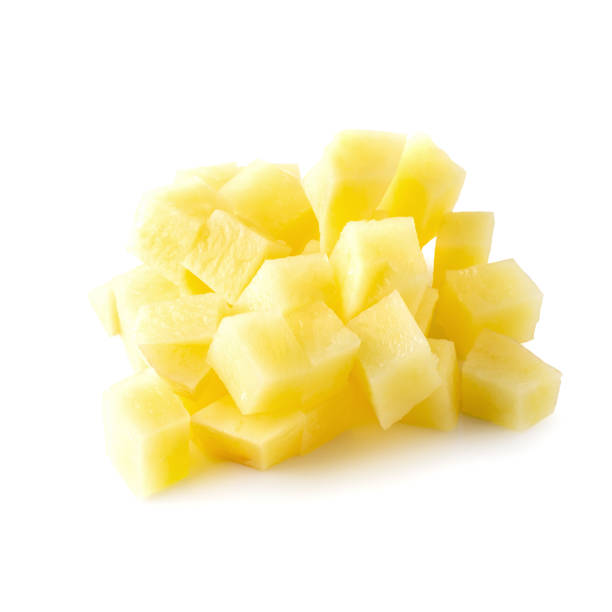 istock Chopped potato isolated over a white background 1143441713