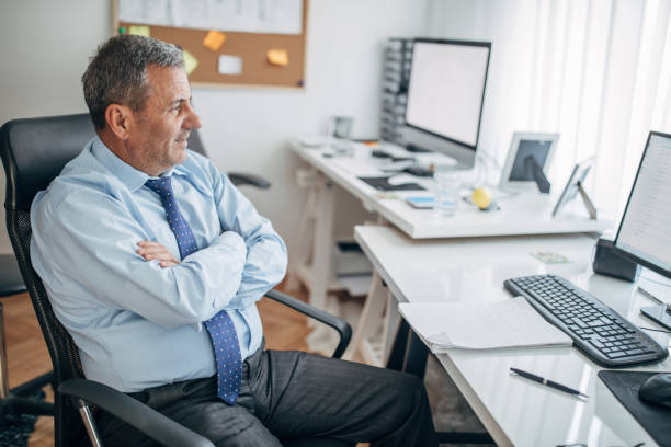 istock The businessman works in the office 1143441780