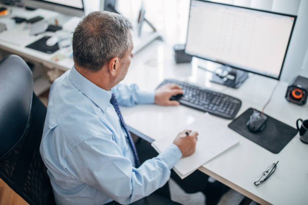 istock The businessman works in the office 1143441905