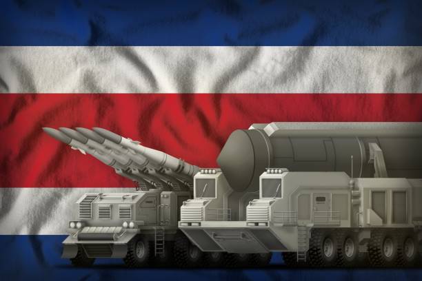istock Costa Rica rocket troops concept on the national flag background. 3d Illustration 1143442155