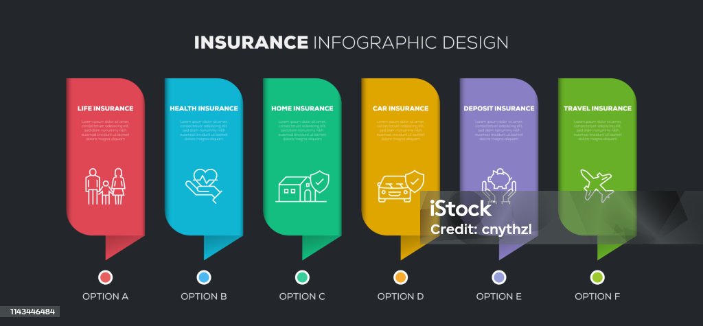 Insurance Graphice Insurance Related Infographic Design Stock Illustration - Download ...