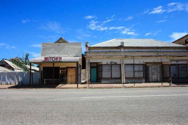 南オーストラリアのゴーストタウンにある古い精肉店を放棄 - town australia kalgoorlie mining ストックフォトと画像