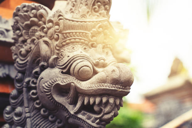 istock Stone Statue Of An Ancient Deity. Bali stone carving. 1143448309