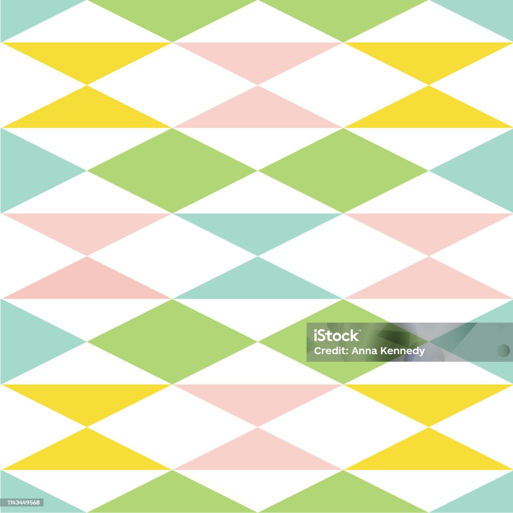 Spring Background Triangles Template Sweet Spring Colored Abstract Vector Seamless Pattern Modern Stylish ...