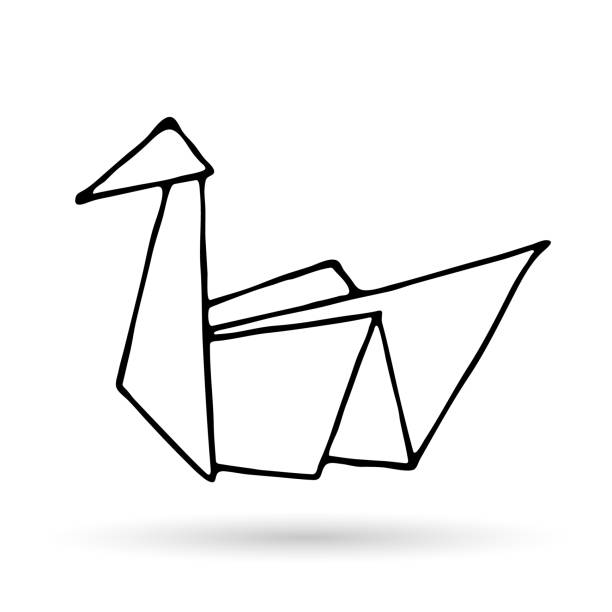 Origami Doodle Simple Icon Stock Illustration - Download Image Now - Duck -  Bird, Logo, Origami - iStock