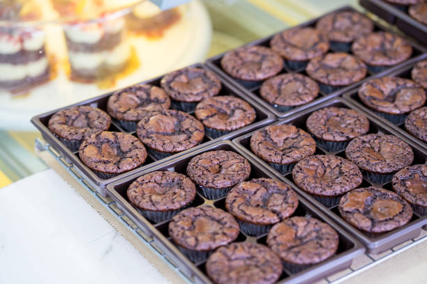 istock Brownies placed in a tray 1143451051