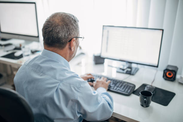 istock The businessman works in the office 1143452574