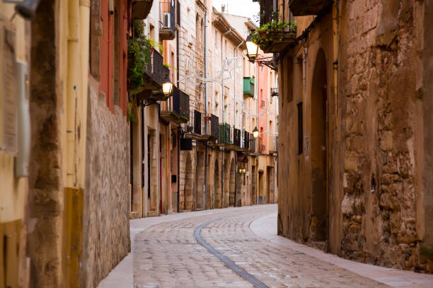 istock Narrow streets of Monblanc 1143460934