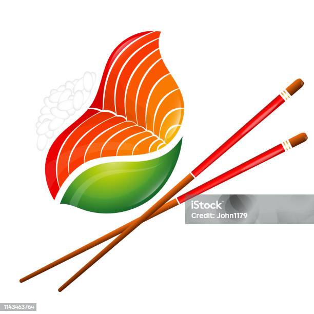Vetores de Sushi E Rolos Com Símbolo Do Marisco e mais imagens de Almoço - Almoço, Antioxidante, Arroz - Alimento básico