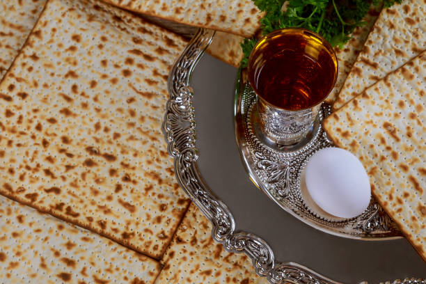 istock Judaism and religious on jewish matza on passover 1143464020